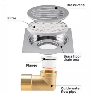 Душевой трап Gappo G81054 хром